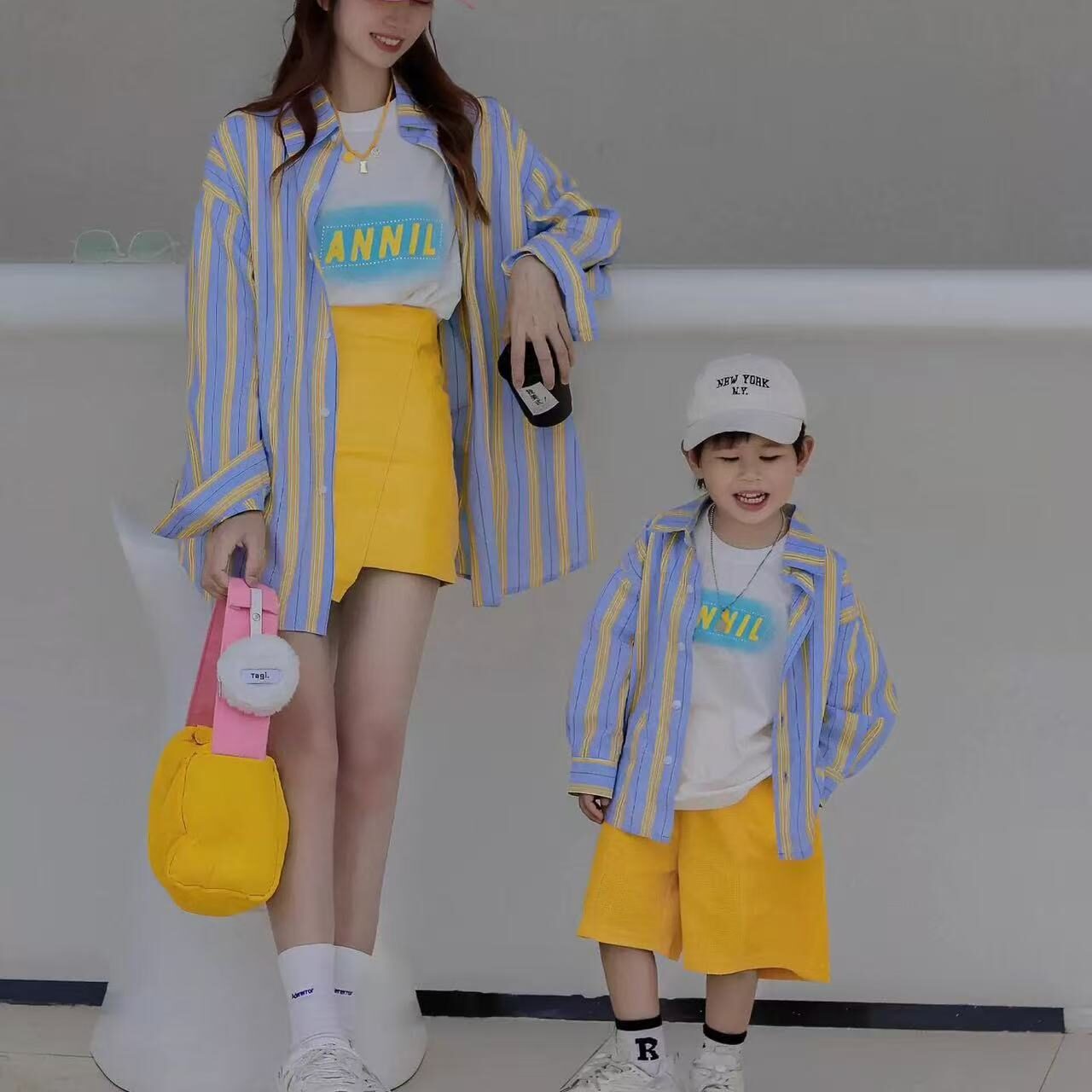 親子ペアルック やわらか純綿 思い出づくり 母娘シャツ